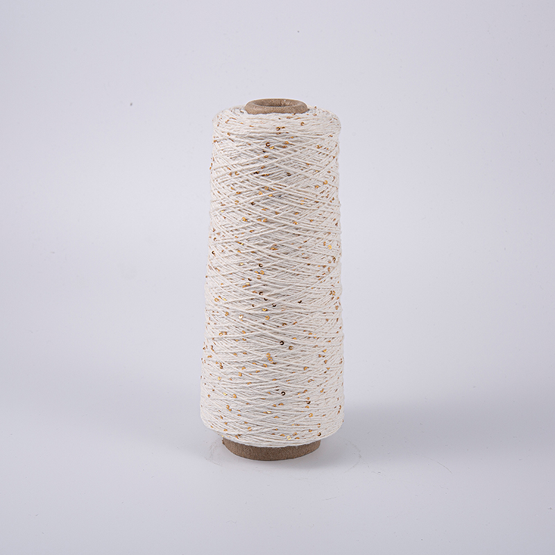 Fancy pagniniting metallic sparkle sinulid na may mga sequins