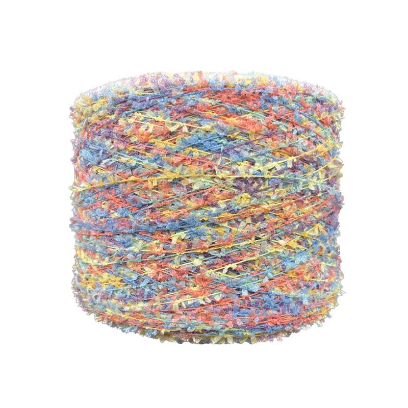1/5.5nm Makulay na Metallic Silver Lurex Nylon Polyester Sausage Yarn